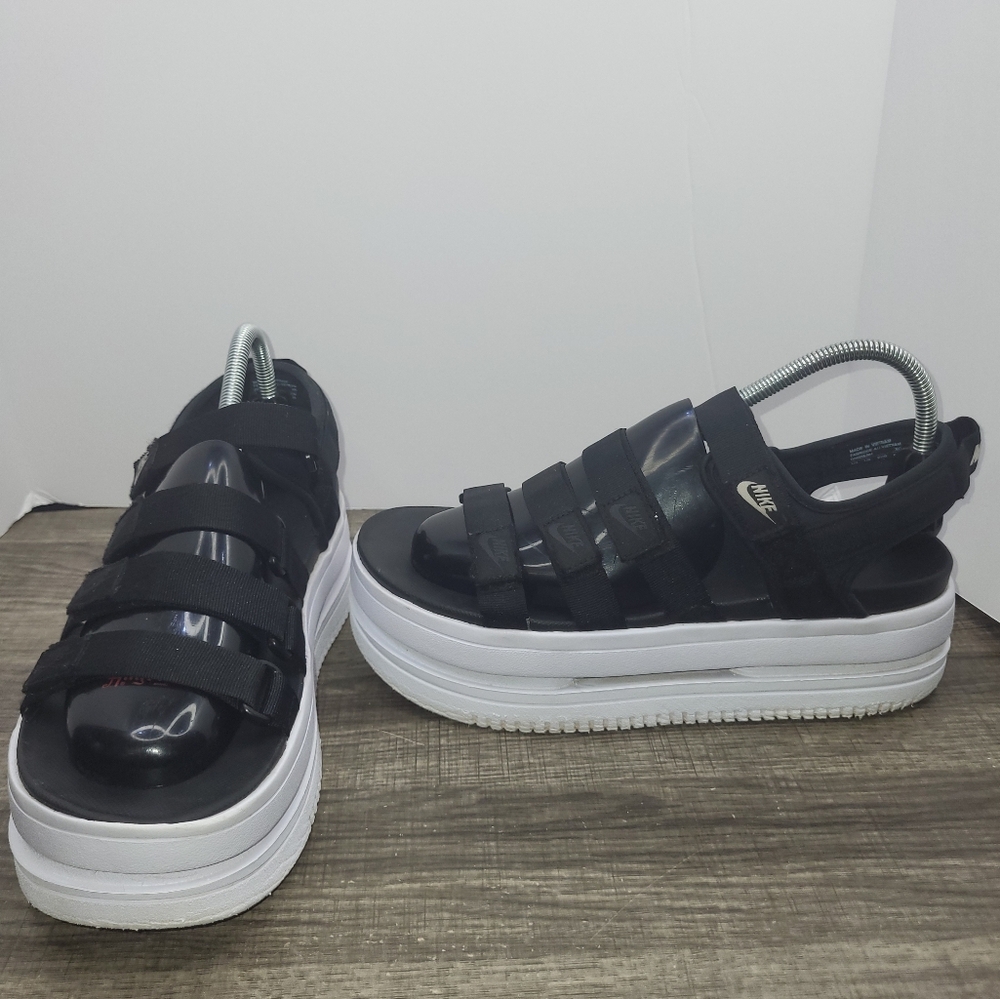 Nike Icon Classic Sandals Platform Slides Shoes DH0224-001 Black Size-11